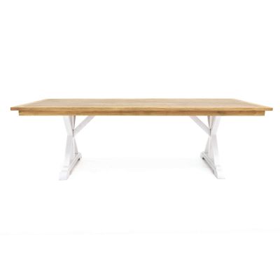 Image two of Hampton Dining Table Natural White Legs