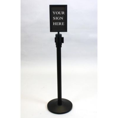 Image two of Black Stanchion Sign Holder 7"x11"