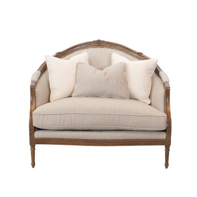 Image of Claudine French Ticking Settee
