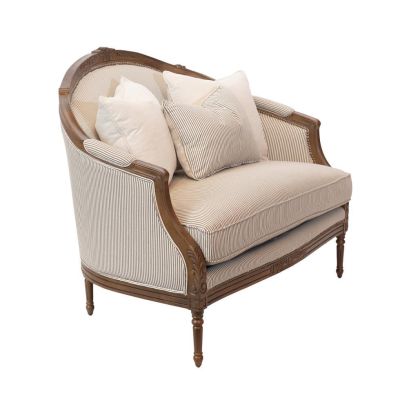 Image two of Claudine Coastal Linen Settee