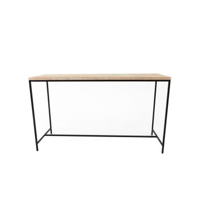 Image of Delano Pub Table (Black with Acacia Wood Top)