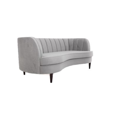 Image two of Hepburn Curved Loveseat, Grey