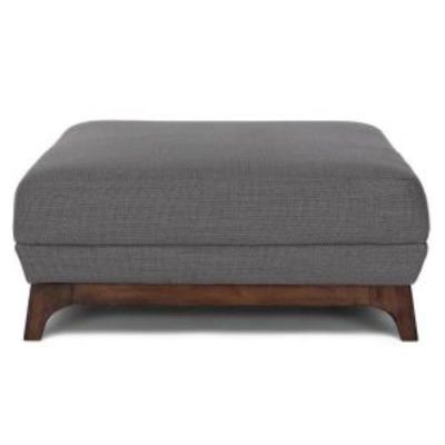 Image of Madeira Grey Ottoman 35"
