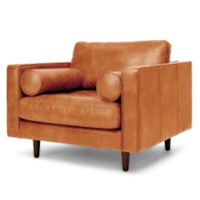 Image of Charme Tan Leather Chair 42"