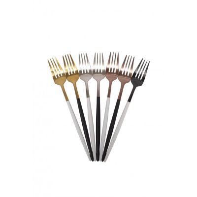 Image two of Fina Brushed Gold & Black Flatware