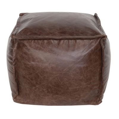 Image two of Zippy Crackle Mahogany Pouf