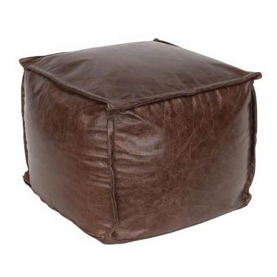 Image of Zippy Crackle Mahogany Pouf
