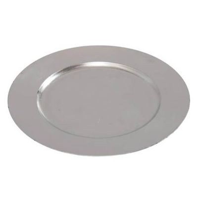 Image two of Lacquer Silver Charger 13"