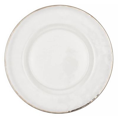 Image of Clear Thin Silver Rim Charger 13"