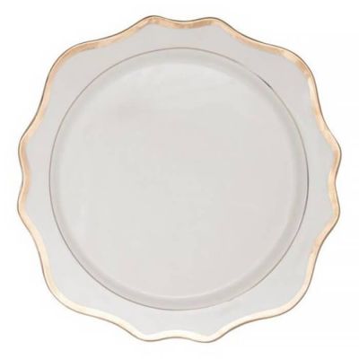 Image of Mozzafiato White & Rose Gold Charger 13"