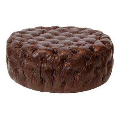 Image of Zed Crackle Mahogany Ottoman