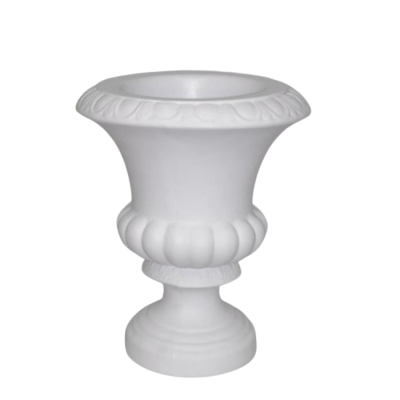 Image of White Plastic Flower Urn