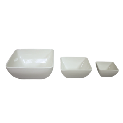 Image of White Square Bowls