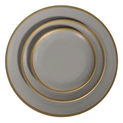 Image of Heirloom Grey & Gold Stoneware