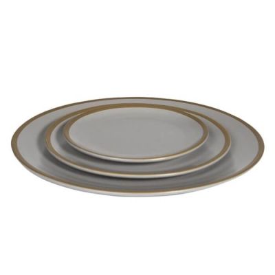 Image two of Heirloom Grey & Gold Stoneware