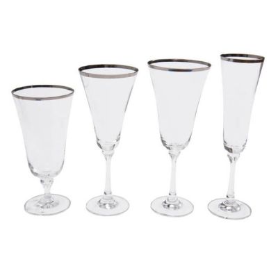 Image of Silver Rim Glassware